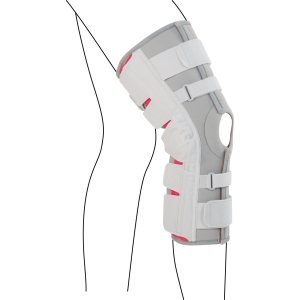 Удлинённый коленный ортез с регулируемыми шарнирами