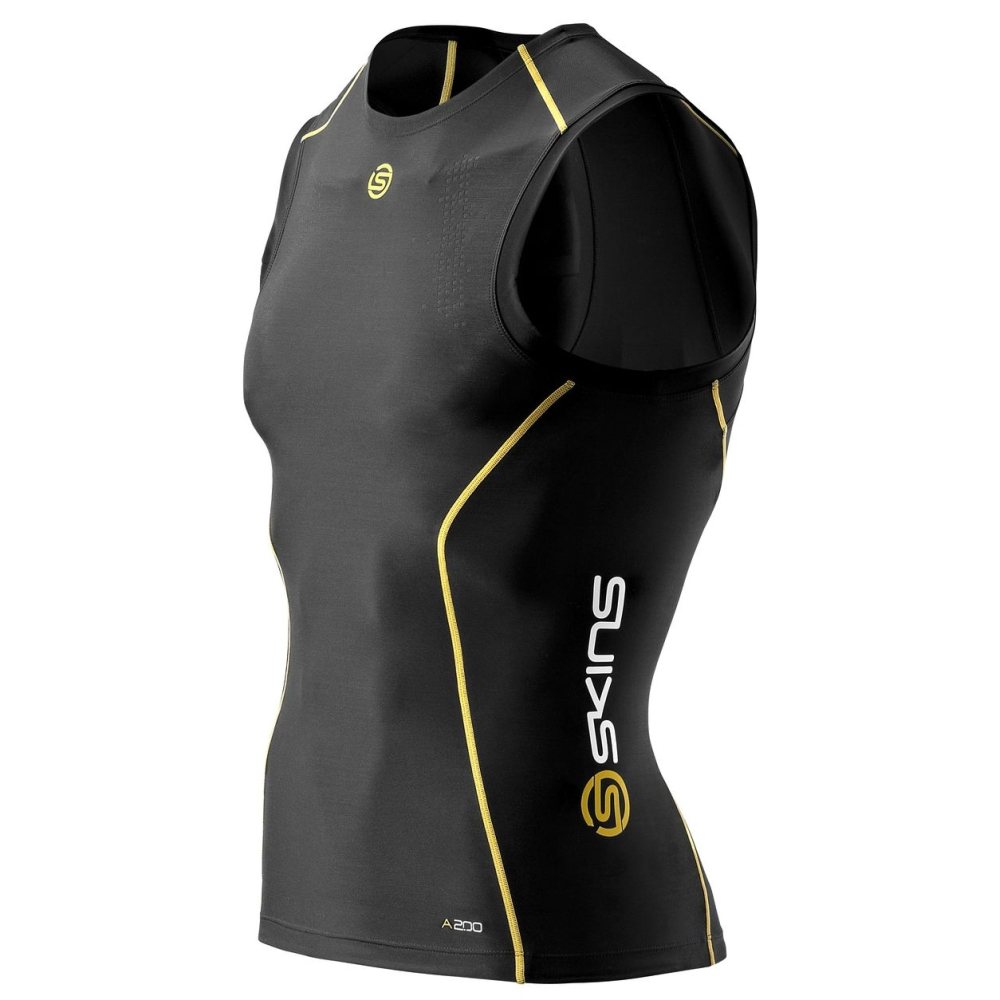 Компрессионная футболка мужская без рукавов Skins A200 купить винтернет-магазине Sport-Safe